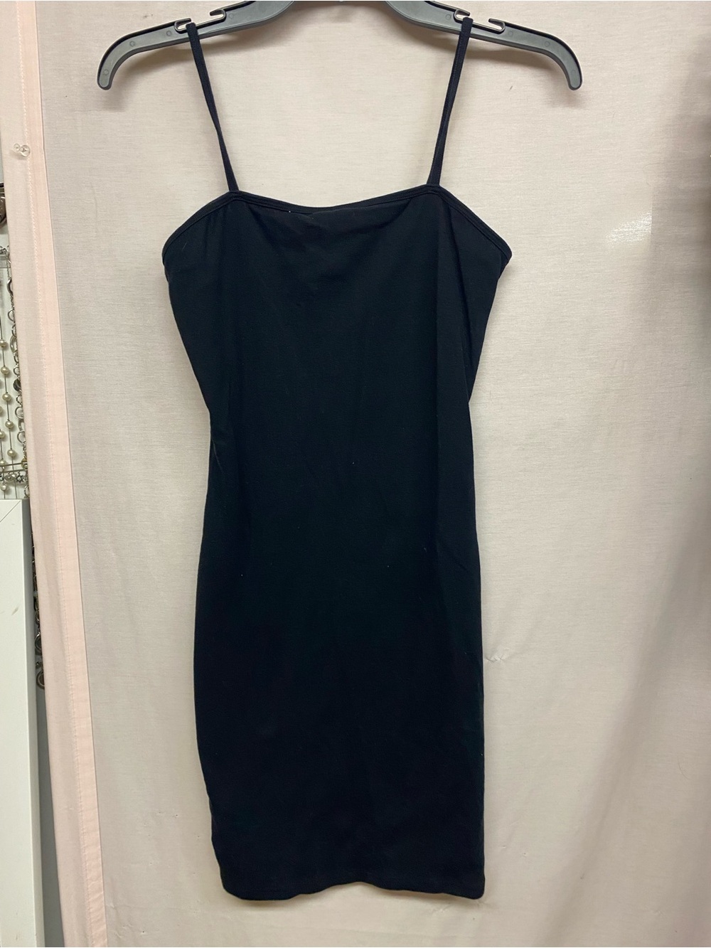 Topshop Black Spaghetti-Strap Mini Dress